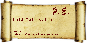 Halápi Evelin névjegykártya